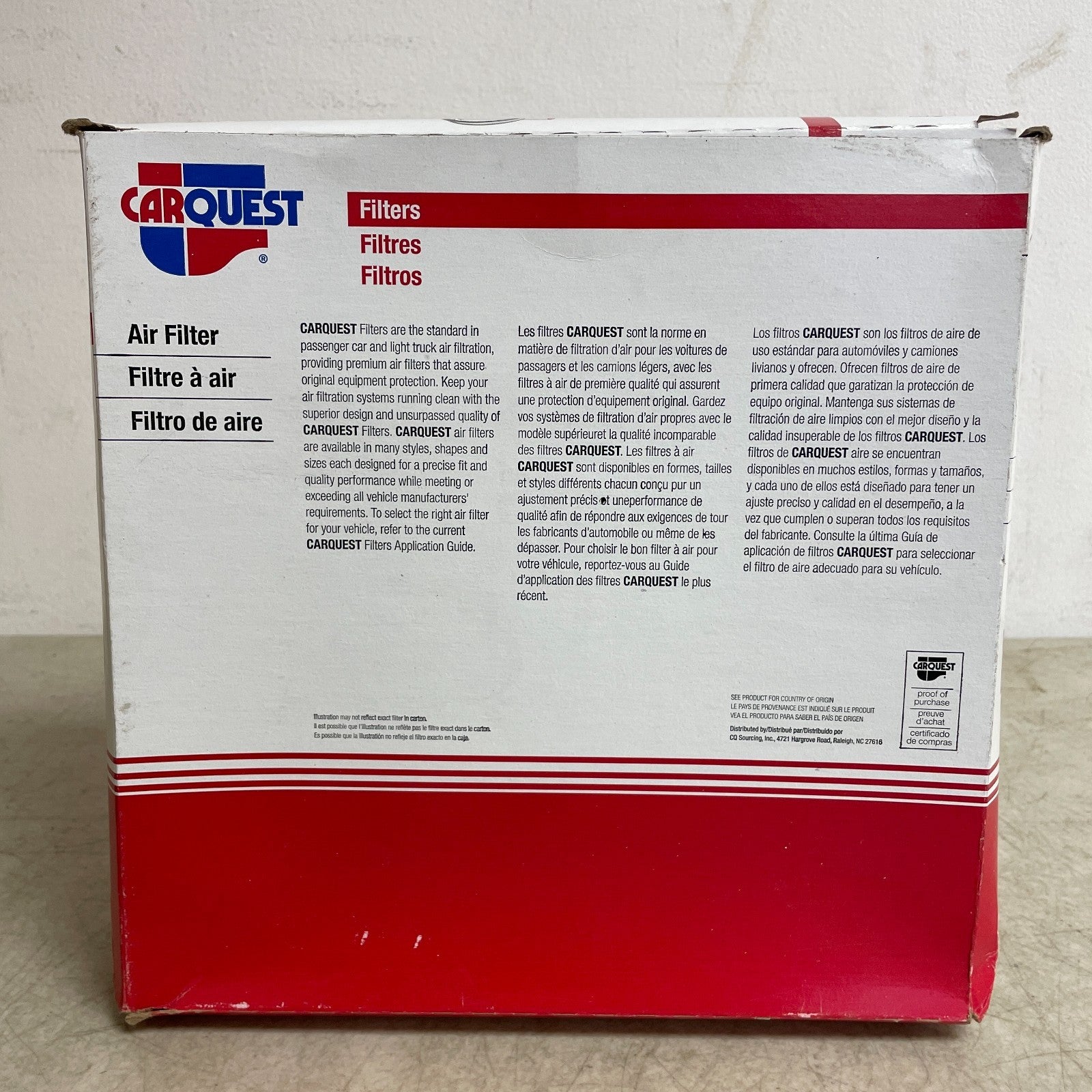 Carquest R83001 Engine Air Filter Replaces 16546-EG000 WIX 49001