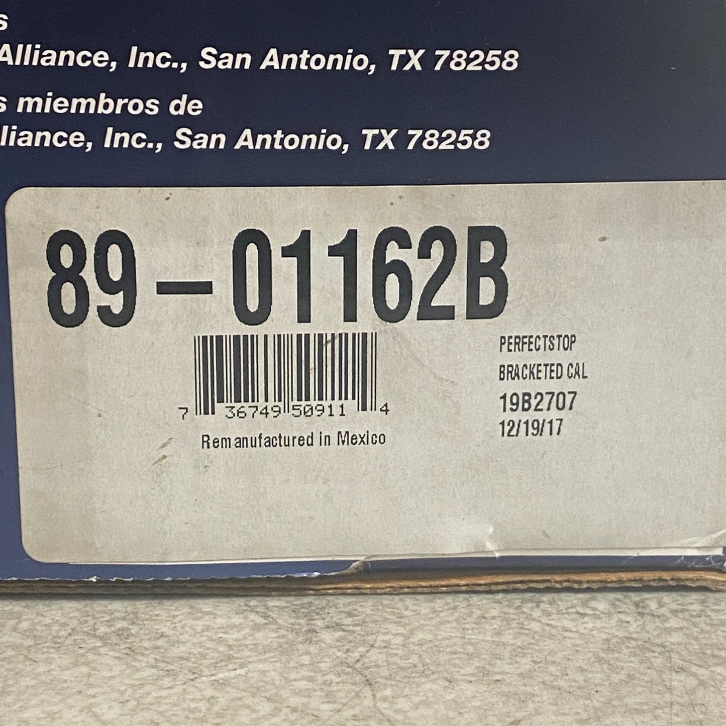 Perfect Stop 89-01162B REMAN Disc Brake Caliper Assembly