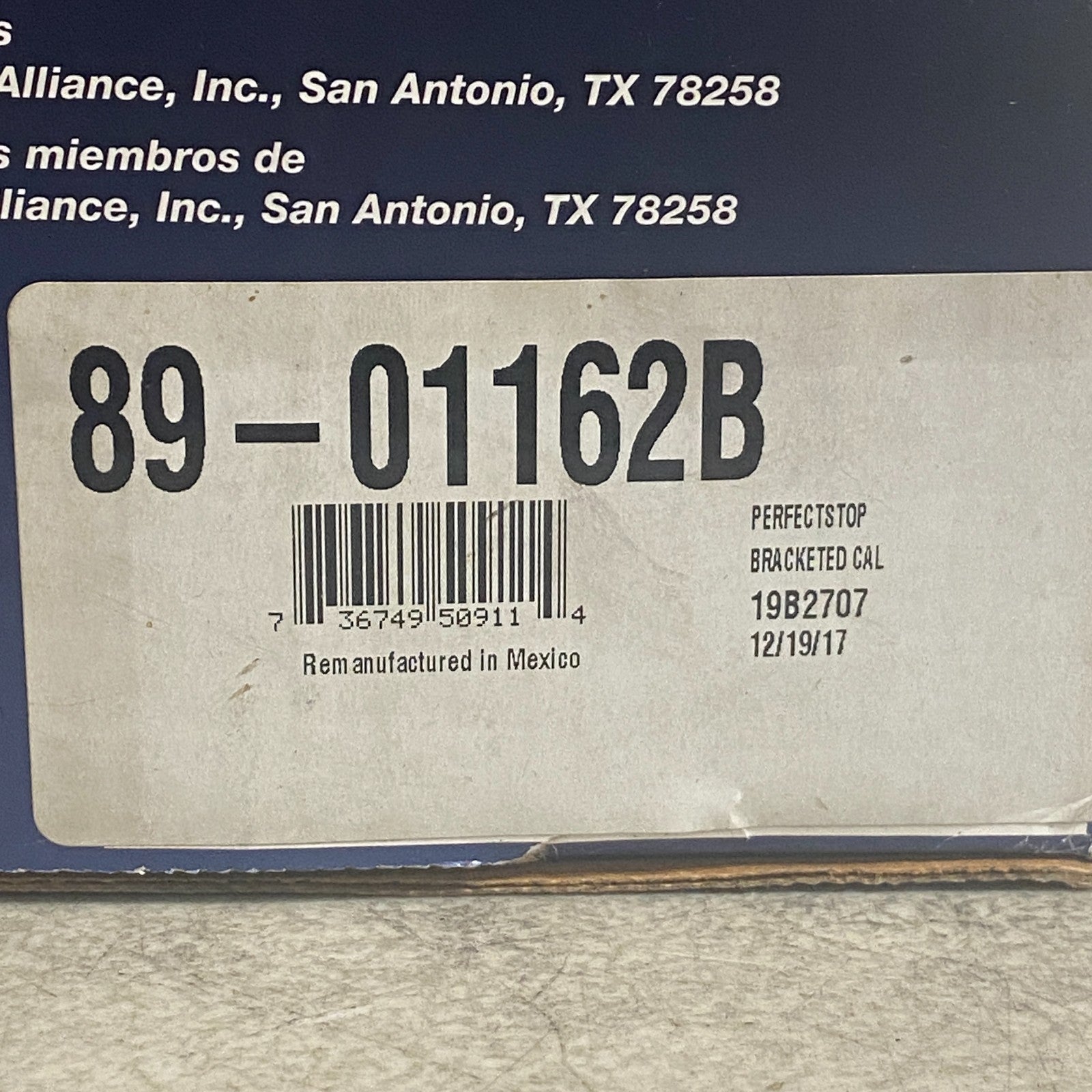 Perfect Stop 89-01162B REMAN Disc Brake Caliper Assembly