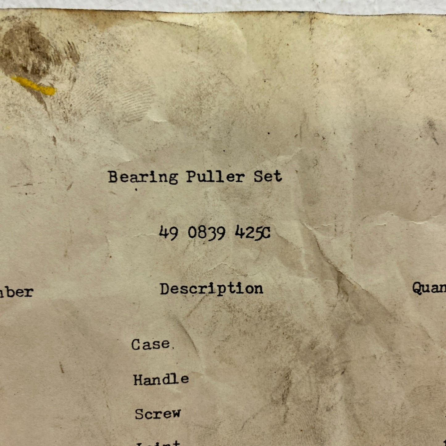 Mazda Puller Set, Bearing 49 0839 425C , #771-1CP