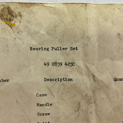 Mazda Puller Set, Bearing 49 0839 425C , #771-1CP