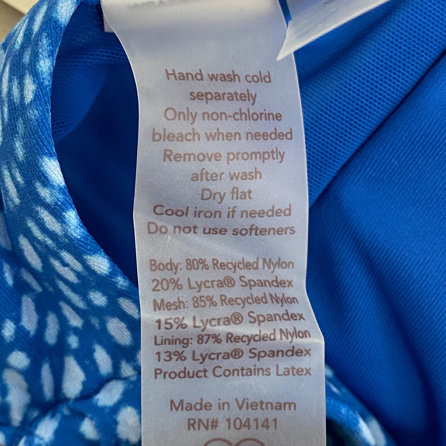 Calia Women's Triangle Cross back Bikini Top Deep Sea Dots Royal WSA23201PRT