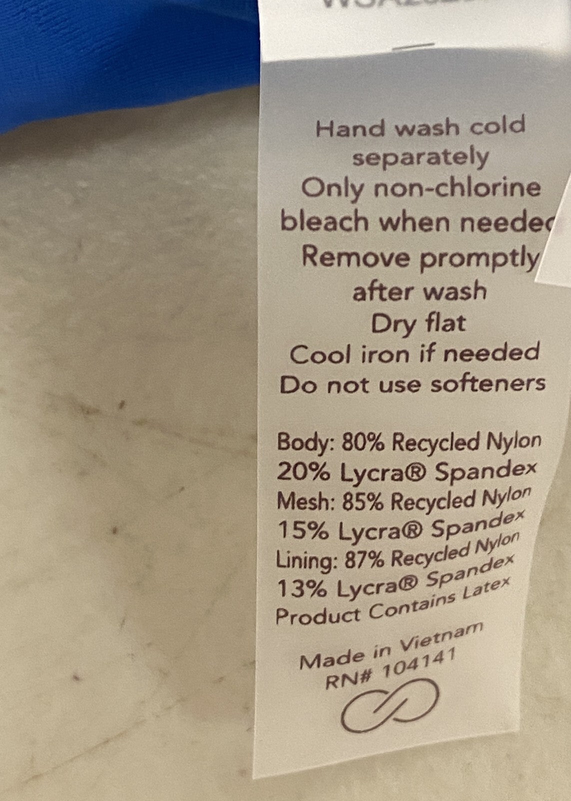 Calia Women's Swim Top Shirred Strapless Bandeau ROYAL BLUE WSA23202 Brand New!