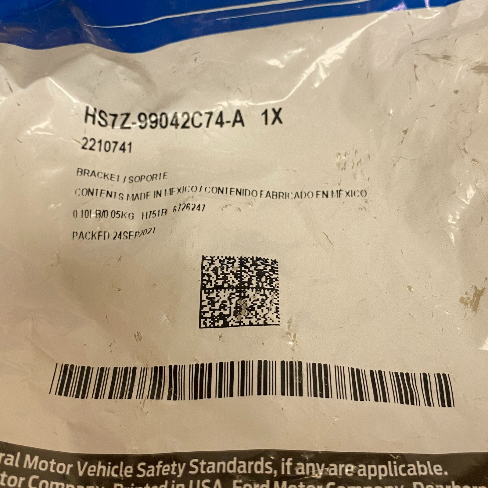 Ford Genuine Bracket Part HS7Z-99042C74-A , #557-1CP
