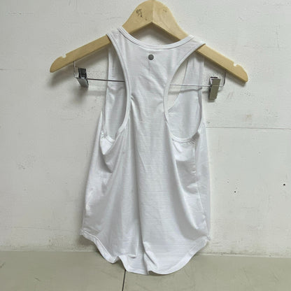 CALIA Women's Scoop Racer Tank Pure White Sleeveless Solid WAX11205XFS