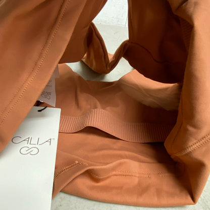 Calia Womens Low Support Crop Brami Apricot Aura Sleeveless Solid WAX17368