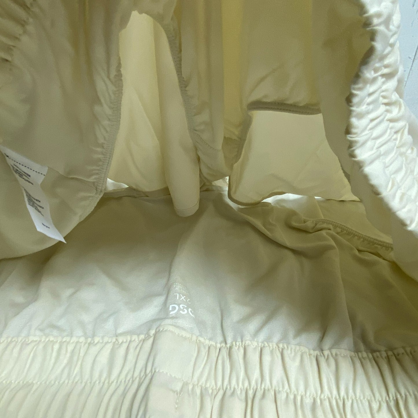 DSG Women's 3â High Rise Waistband Shorts Light Sand Solid Performance DAW1232