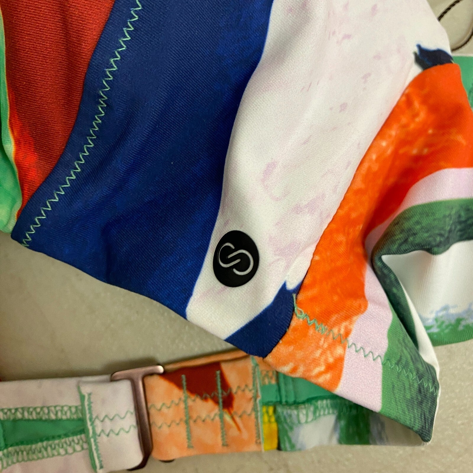 Calia Womens Powersculpt Swim Bikini Top Painterly Floral Multi WSA22208PRT