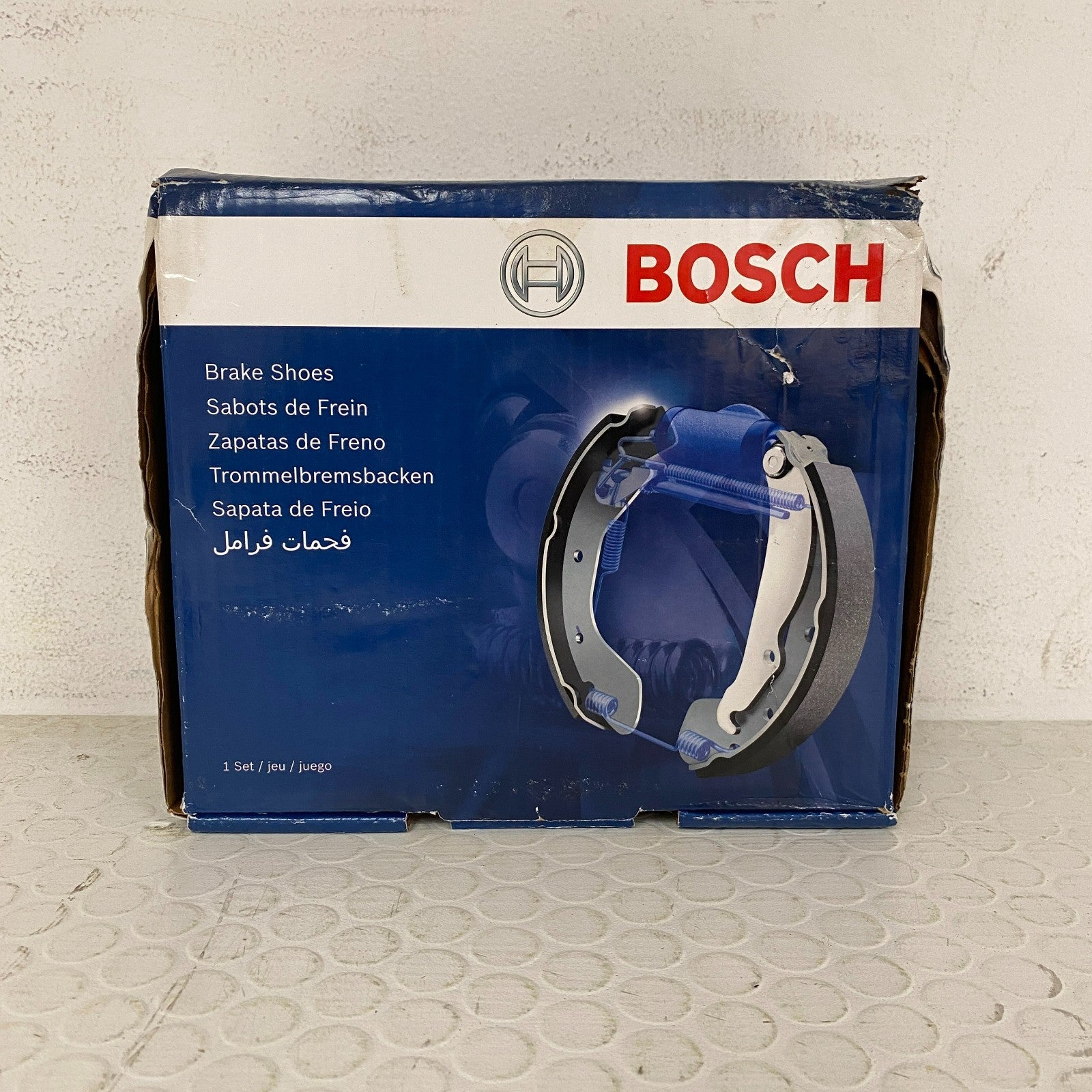 Bosch BS714 Blue Rear Drum Brake Shoe Set for Dodge Caravan Chrysler Voyager