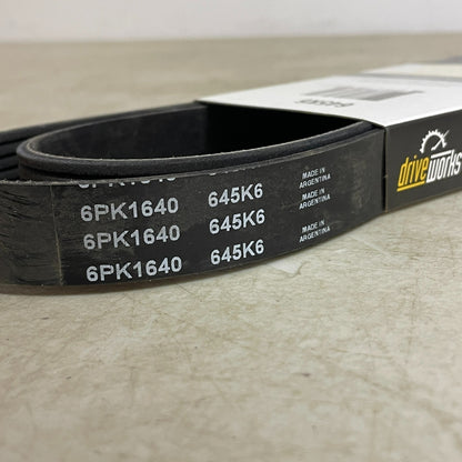 Driveworks Poly-Rib Serpentine Belt 64.5 Inch 6-Rib EPDM Model 645K6