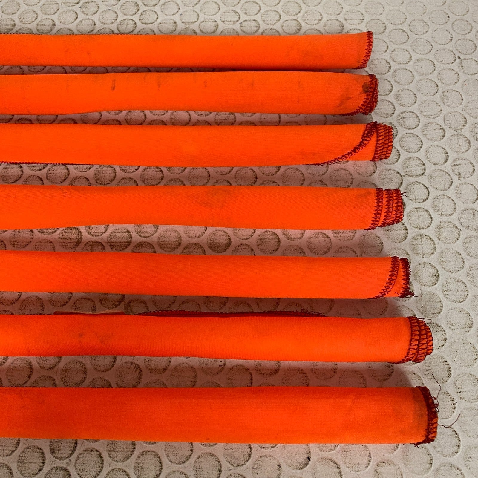 SafeTruck 16" Hi-Vis Orange Safety Flag w/ Plastic Staff FS500B Pack of 7