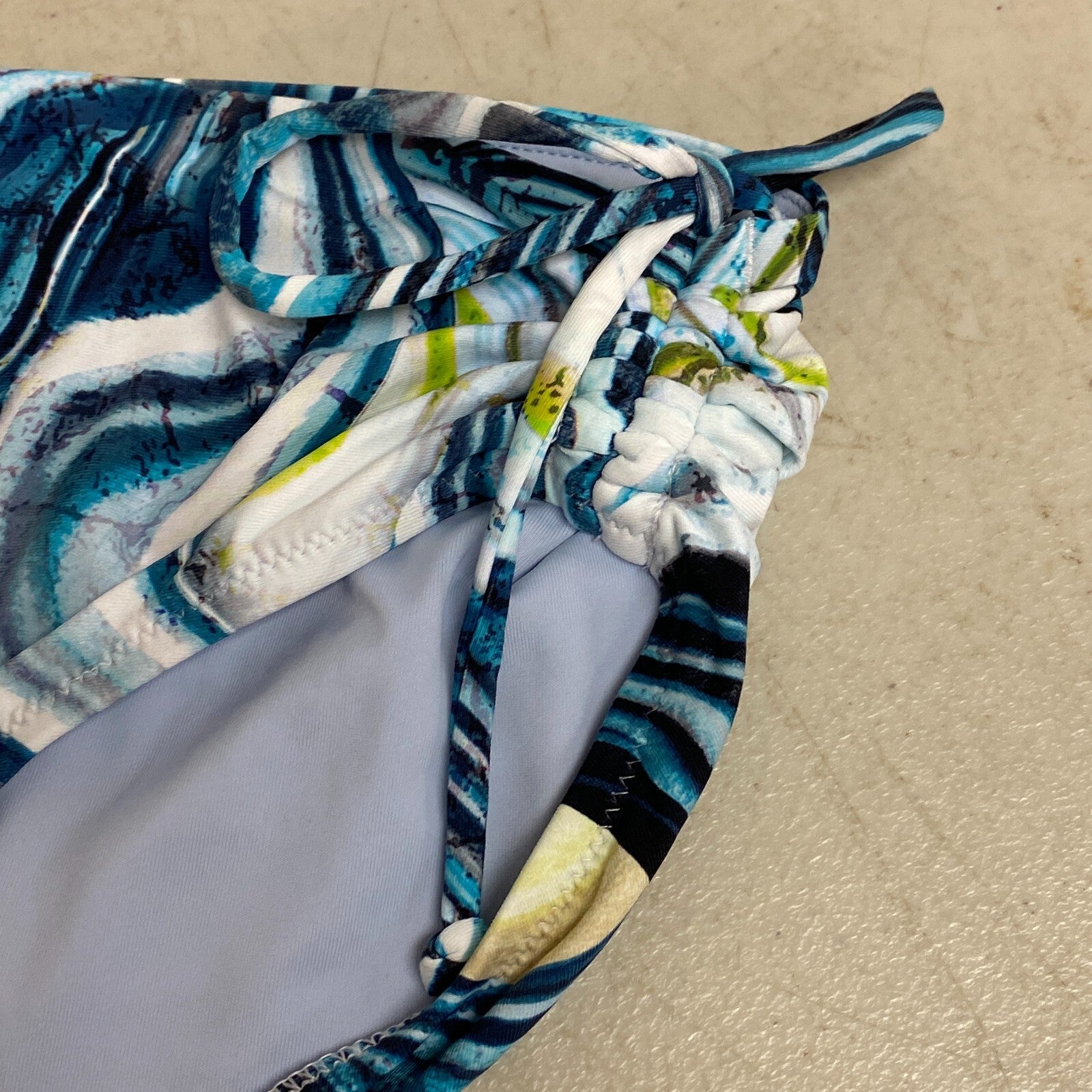 CALIA Women's Ruched Bottom Terrain Teal Multicolor  Beach WSA20402PRTX