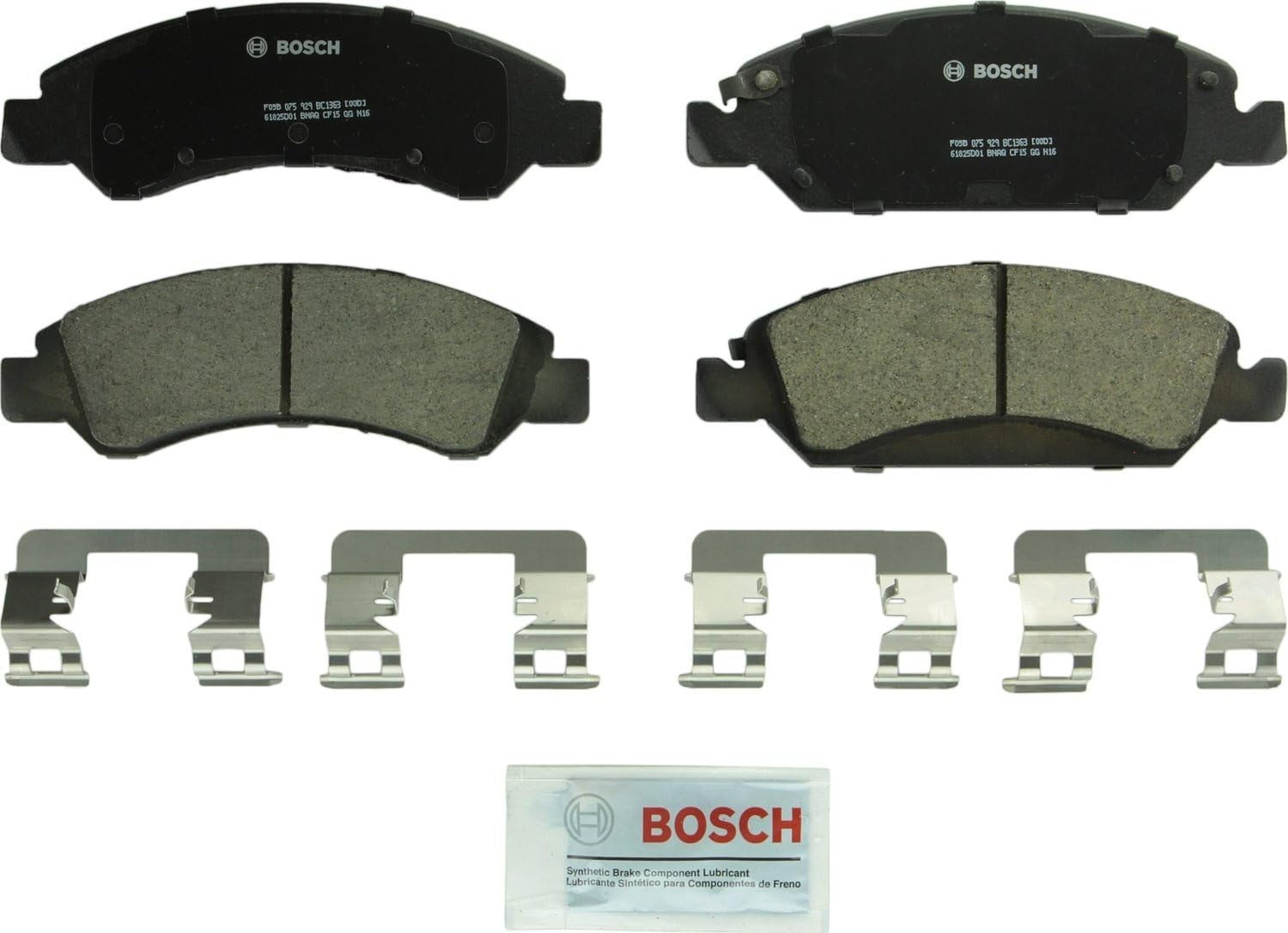 BOSCH BC1363 QuietCast Ceramic Disc Brake Pads Front for Select GM & Cadillac