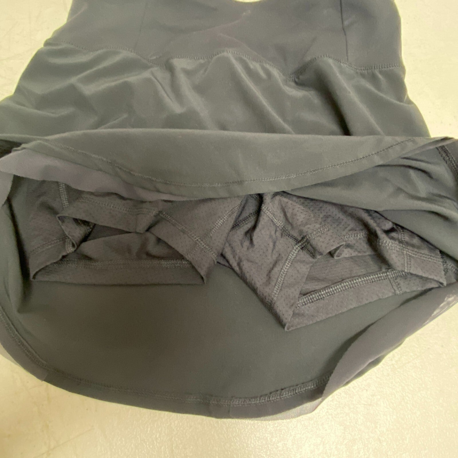 CALIA Women's Tulip Hem Skort Pure Solid Black Mid-rise Jouney WAX12237