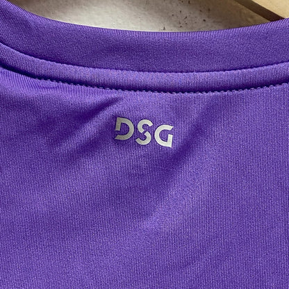 DSG Girl's Crew Graphic Tee Electric Violet Dance Solid Short Sleeve DAG11100
