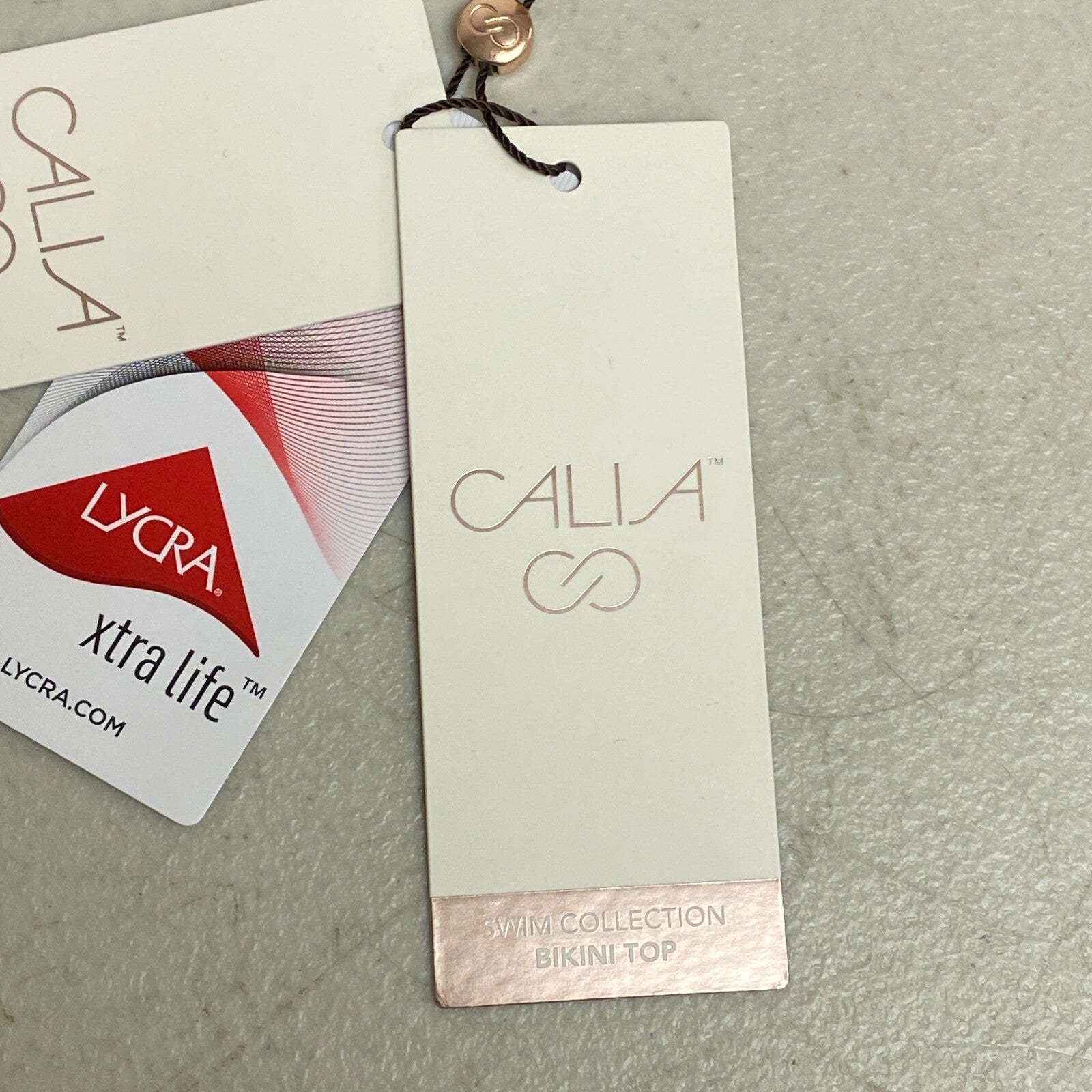 Calia Women's Strappy Racerback Bikini Top Deep Sea Dots Pure Black WSA23223PRT