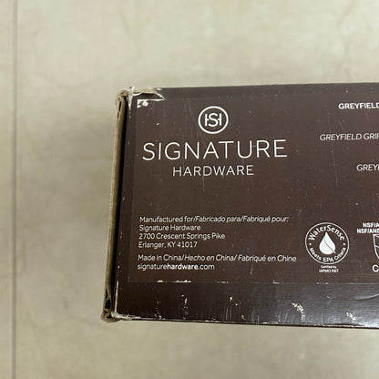 Signature Hardware Greyfield Widespread Bathroom Faucet - Aged Brass