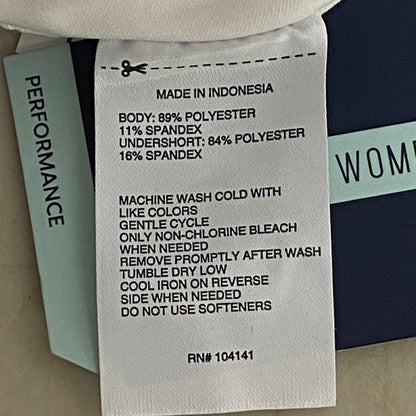 DSG Womens Pleated Skort Pockets Mid Rise Pure White BOSSW13330 BRAND NEW