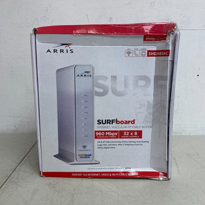 Arris SurfBoard SVG2482AC White DOCSIS Internet WiFi & Voice Modem 960Mbps