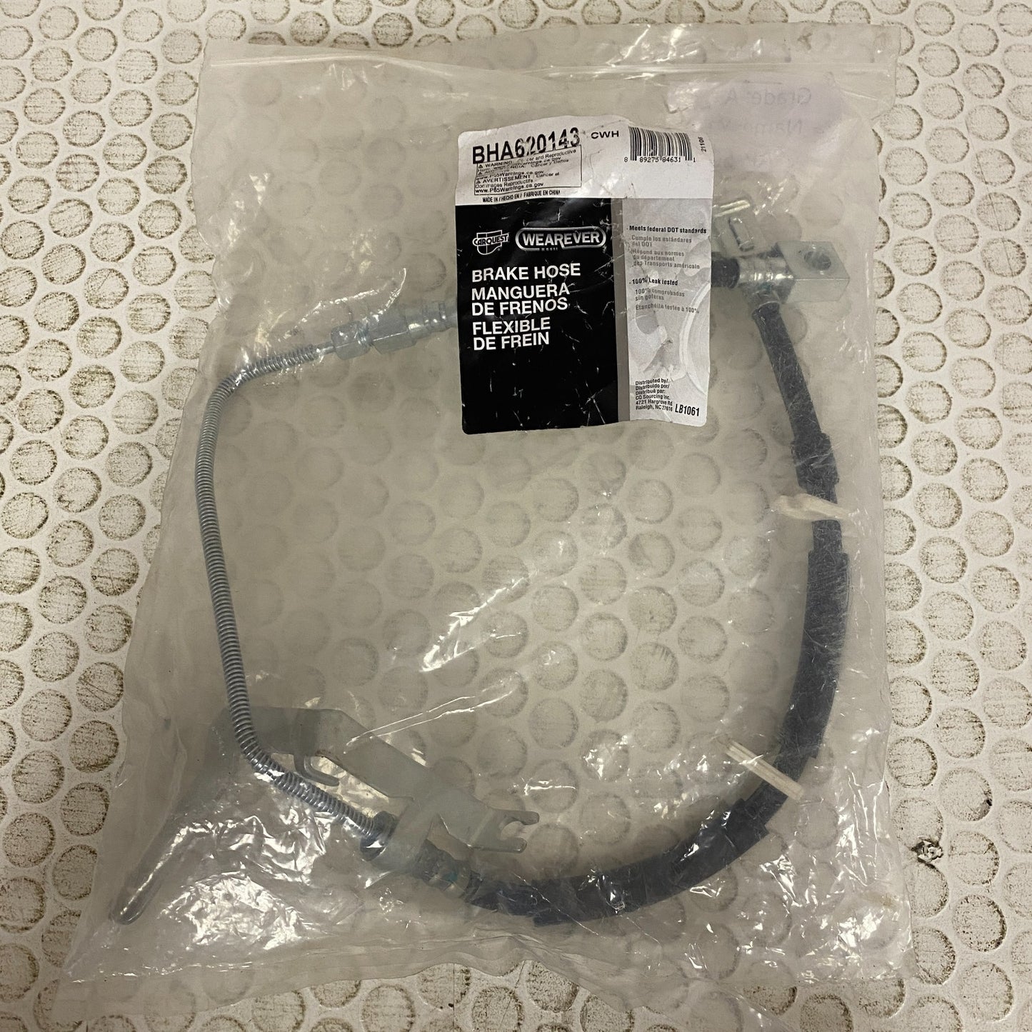 Carquest Wearever Brake Hose Assembly Model BHA620143