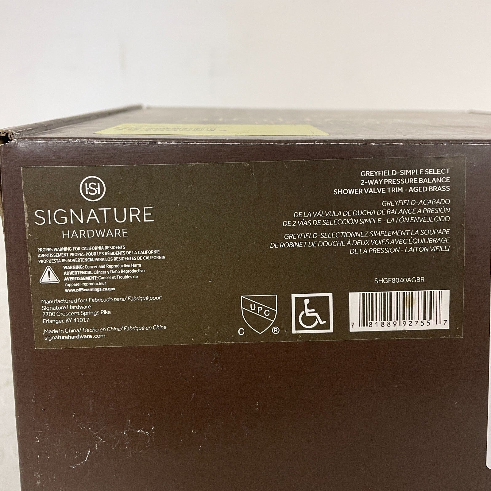 Signature Hardware Greyfield Simple Select 2‑Way Pressure‑Balance Shower Trim...