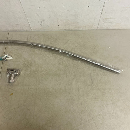 Signature Hardware 66" Curved Solid Brass Shower Rod - Brushed Nickel