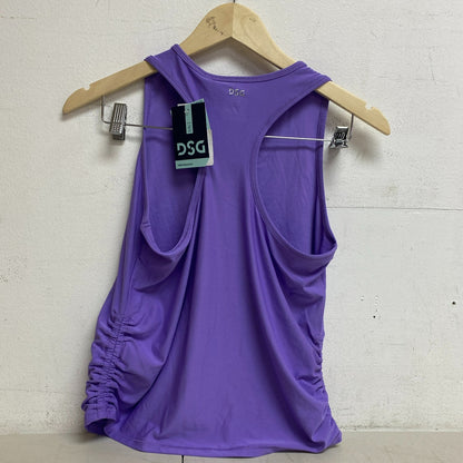 DSG Girls Ruched Tank Electric Violet Solid Sleeveless Stylish DAG13123