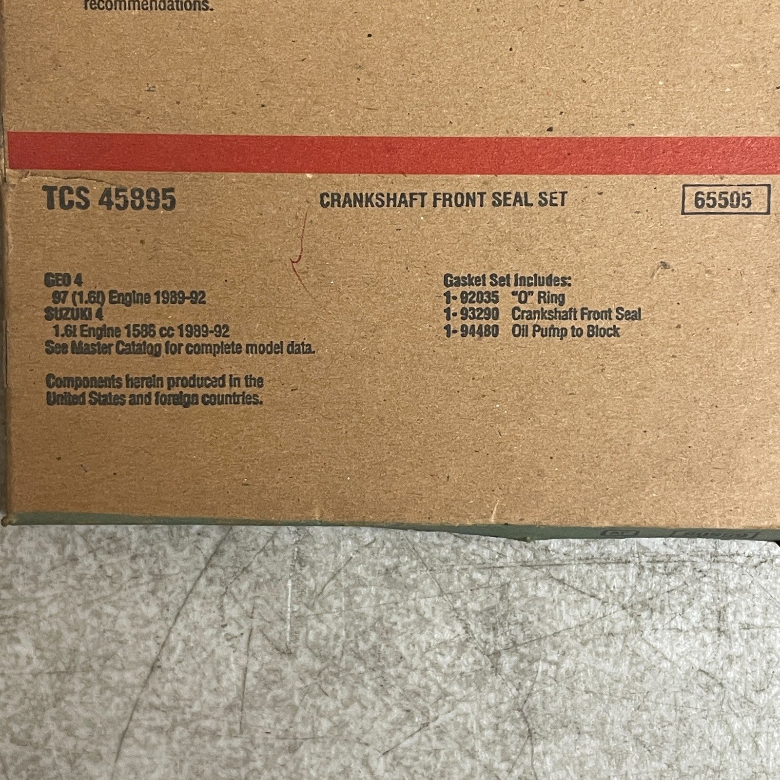 Fel‑Pro TCS45895 Front Crankshaft Seal Kit 1989-2002 Chevrolet Tracker