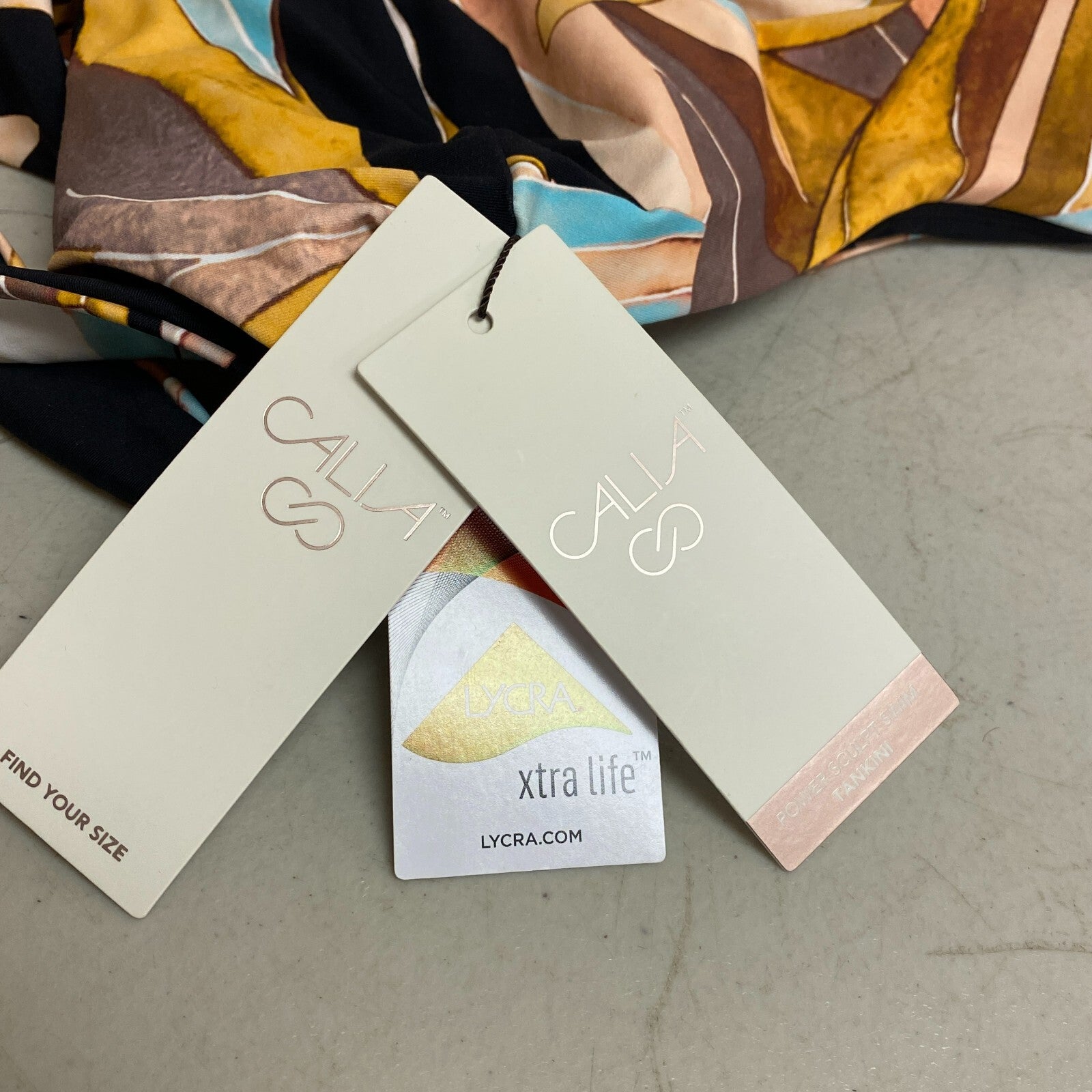 Calia  Womens Power Sculpt Tankini Rust Floral Multicolor Stylish WSA22303PRT