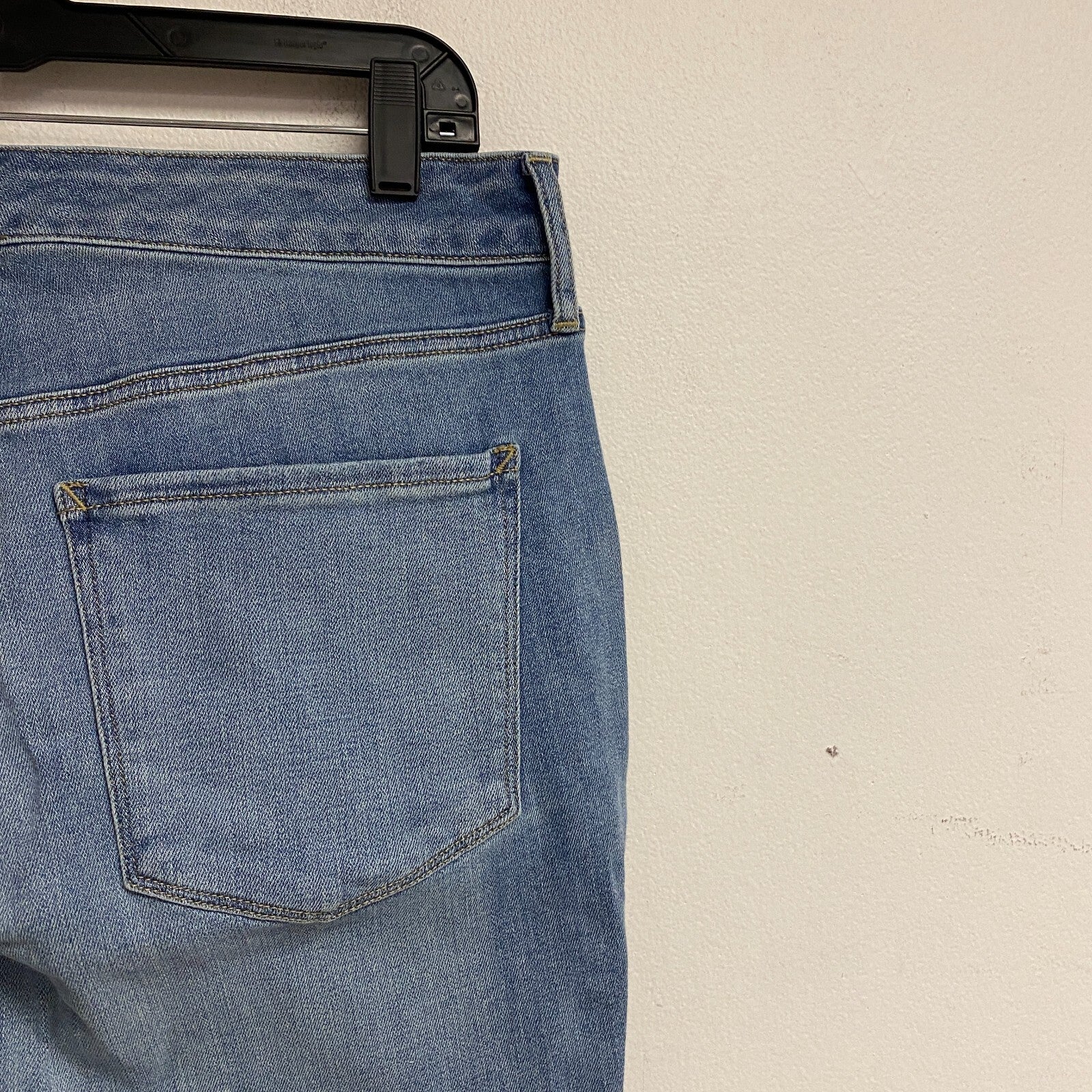 Ana Women's High Rise Exposed Button Skinny Jeans Size 16W Color Light Blue Bell