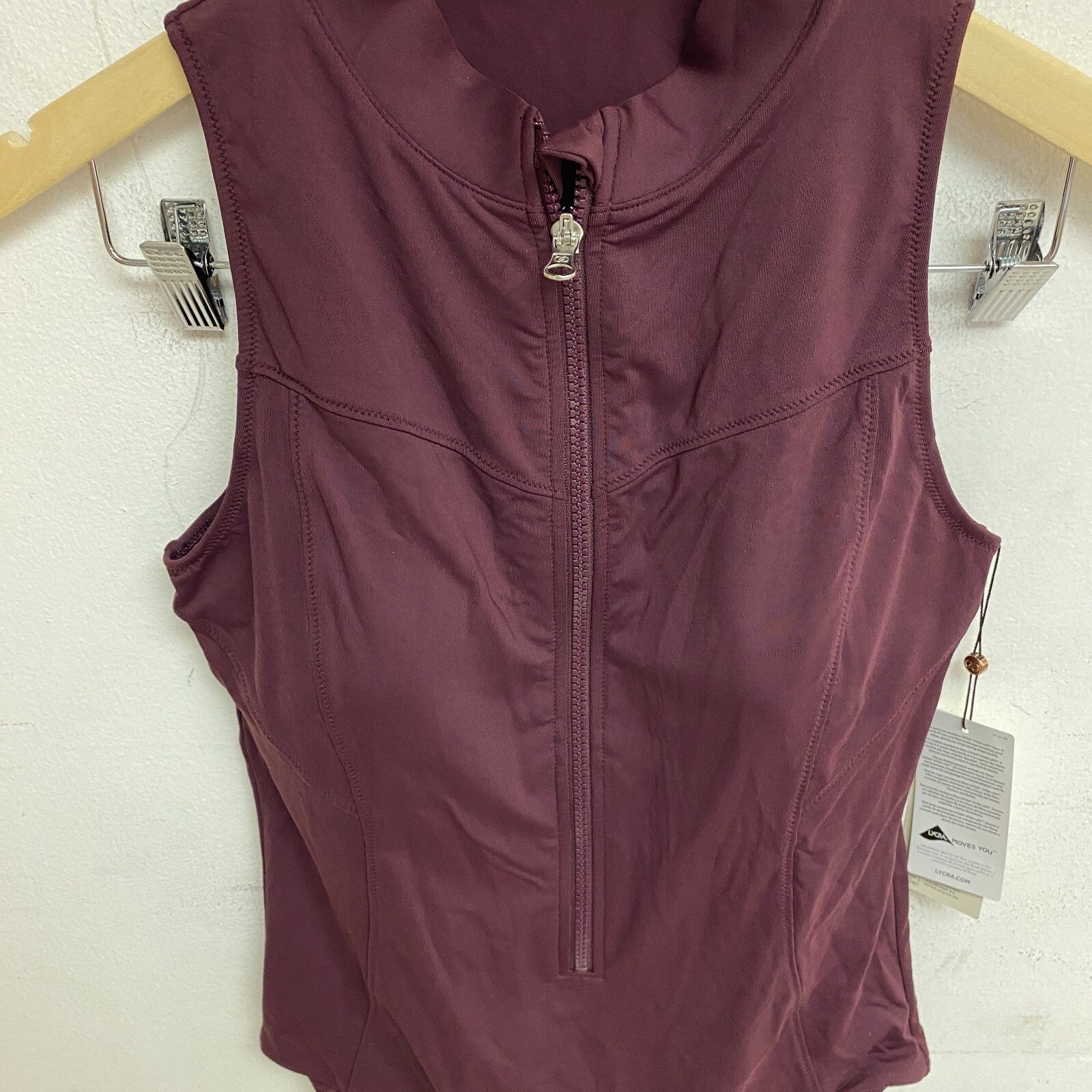 Calia Women's Swim Collection Sleeveless Paddle suit Wine WSA23112 Brand New!