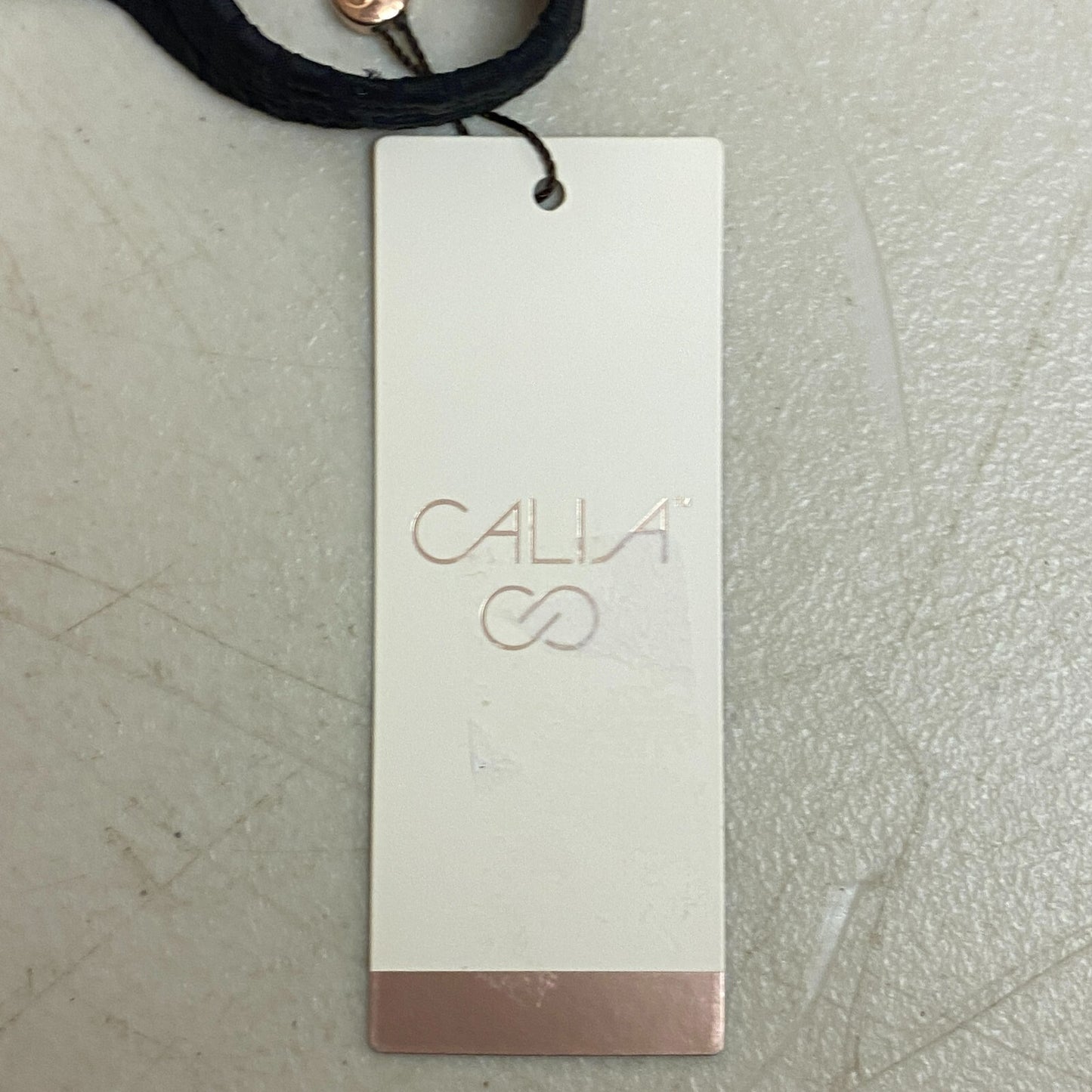 Calia Womens Rib Crop Cami Pure Black Solid Sleeveless Racerback WAX11196N