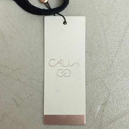 Calia Womens Rib Crop Cami Pure Black Solid Sleeveless Racerback WAX11196N