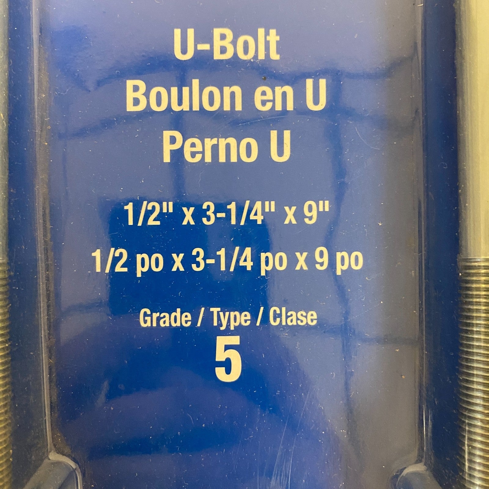 CARQUEST U-Bolt CPF41104 1/2"x3-1/4"x9" Grade 5 Steel Leaf Spring Clamp