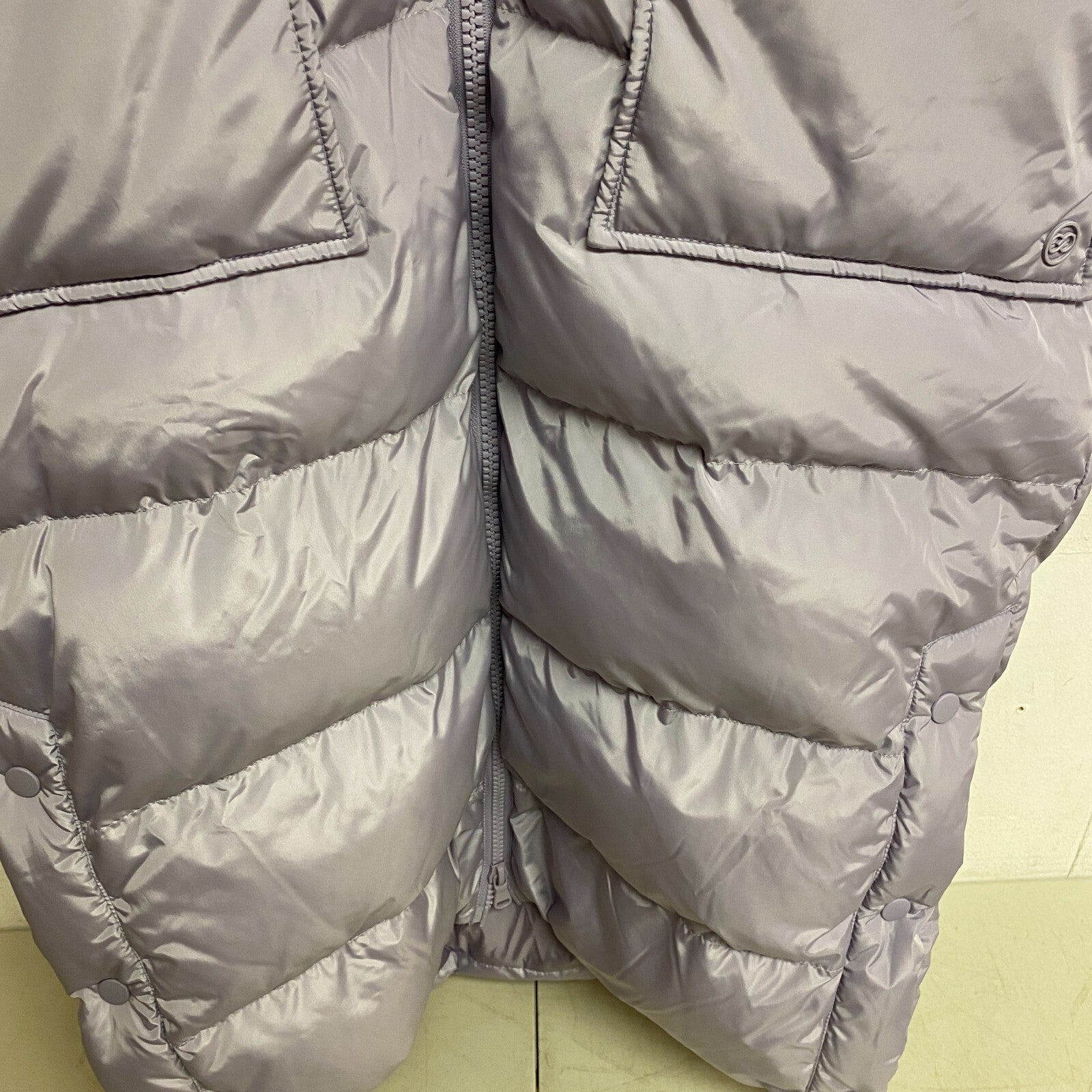 CALIA WOMENS OUTERWEAR LONG LINE SNAP PUFFER JACKET METAL LILLY  WAX36033 NEW!