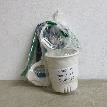 Camco 53083 Large Clamp-On Cup Holder Mountable 2" Rail White Beverage