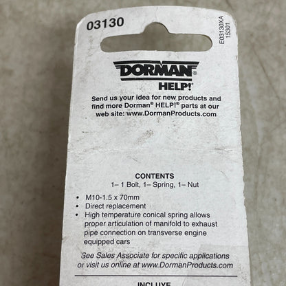 Dorman 03130 Rear Exhaust Flange Hardware Kit M10-1.5x 70mm Ford Lincoln Mercury