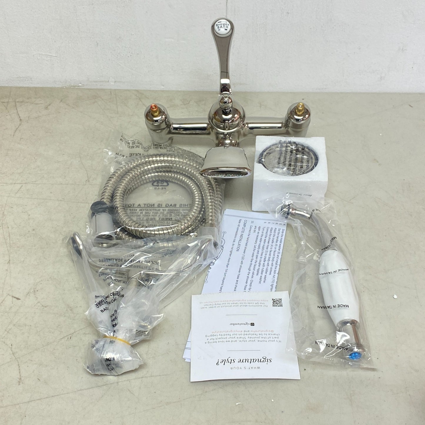 Signature Hardware ENGLISH TELEPHONE FAUCET BODY LESS HANDLES AND COUPLERS