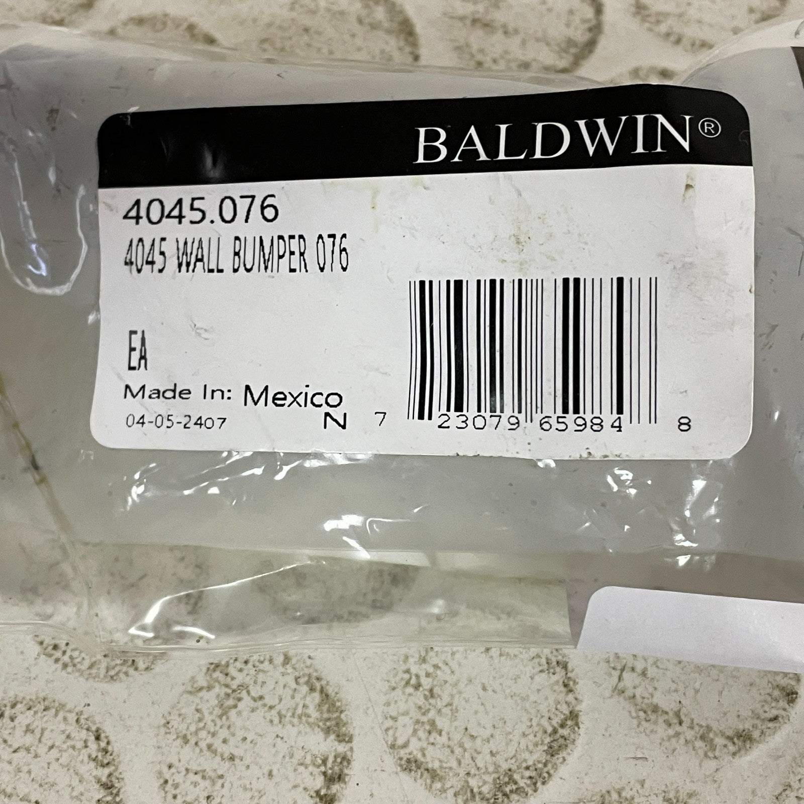 Baldwin 4045 Wall Door Bumper 3″ Projection Lifetime Graphite Nickel 4045.076