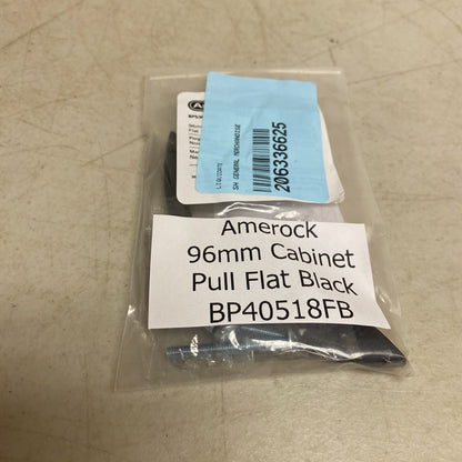 Amerock  96mm Center to Center Cabinet Pull Flat Black Finish BP40518FB