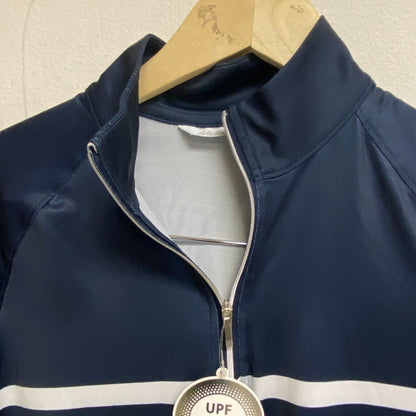 Lady Hagen Women's UV LS 1/4 Zip Blue Multi Stripe WGH11440PS23