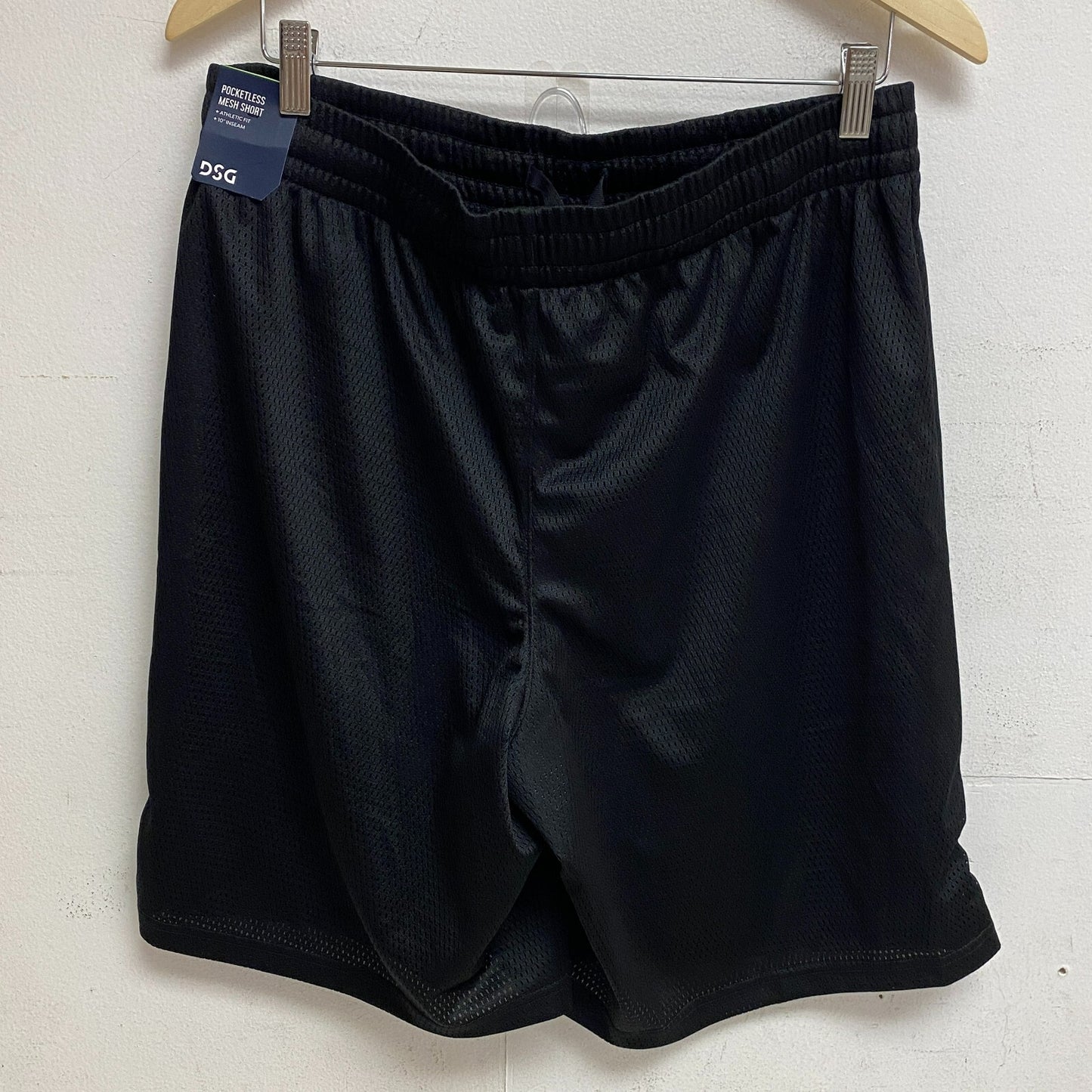 DSG Men's 1 in Pocketless Mesh Shorts Pure Black Athletic Fit Training DAM20112