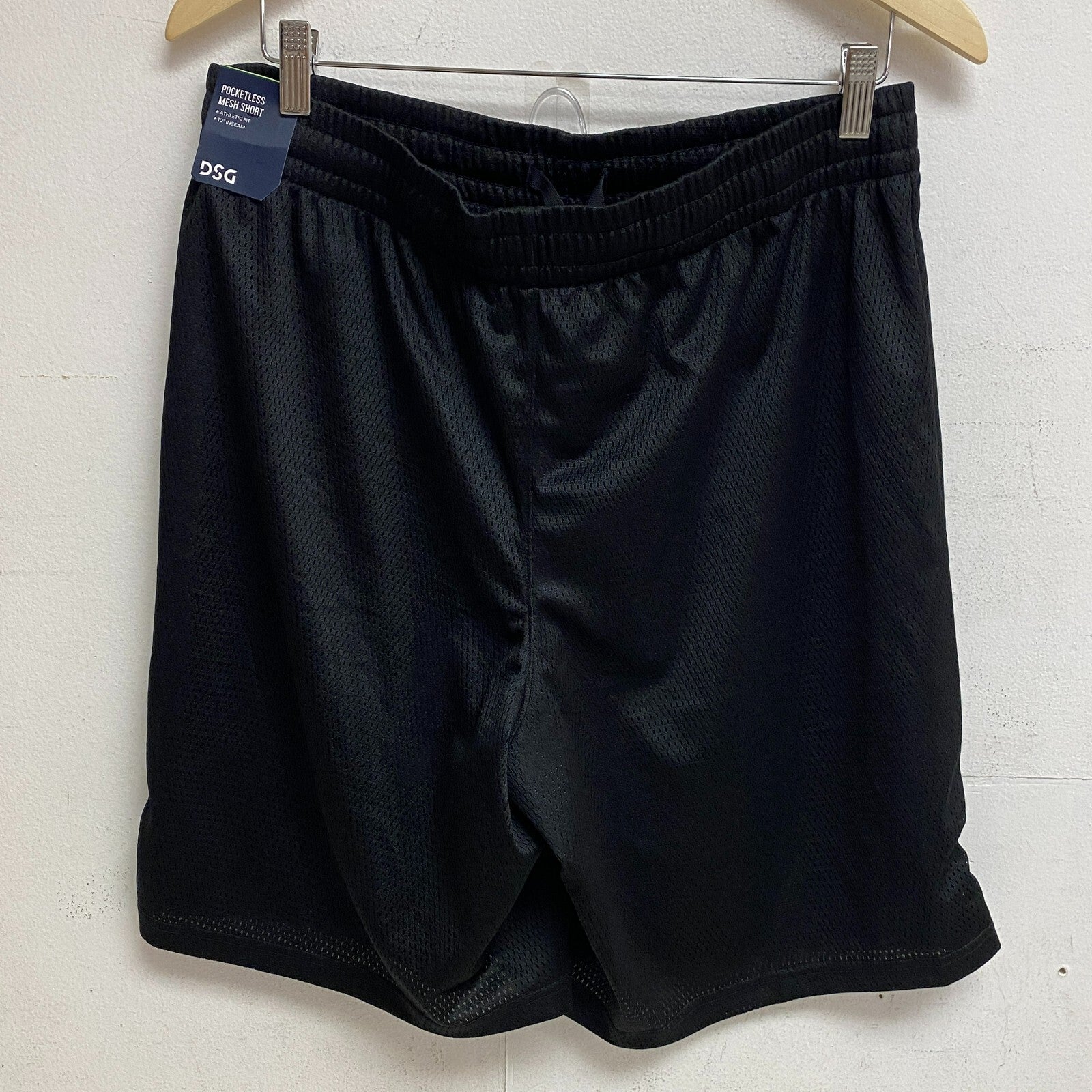 DSG Men's 1 in Pocketless Mesh Shorts Pure Black Athletic Fit Training DAM20112
