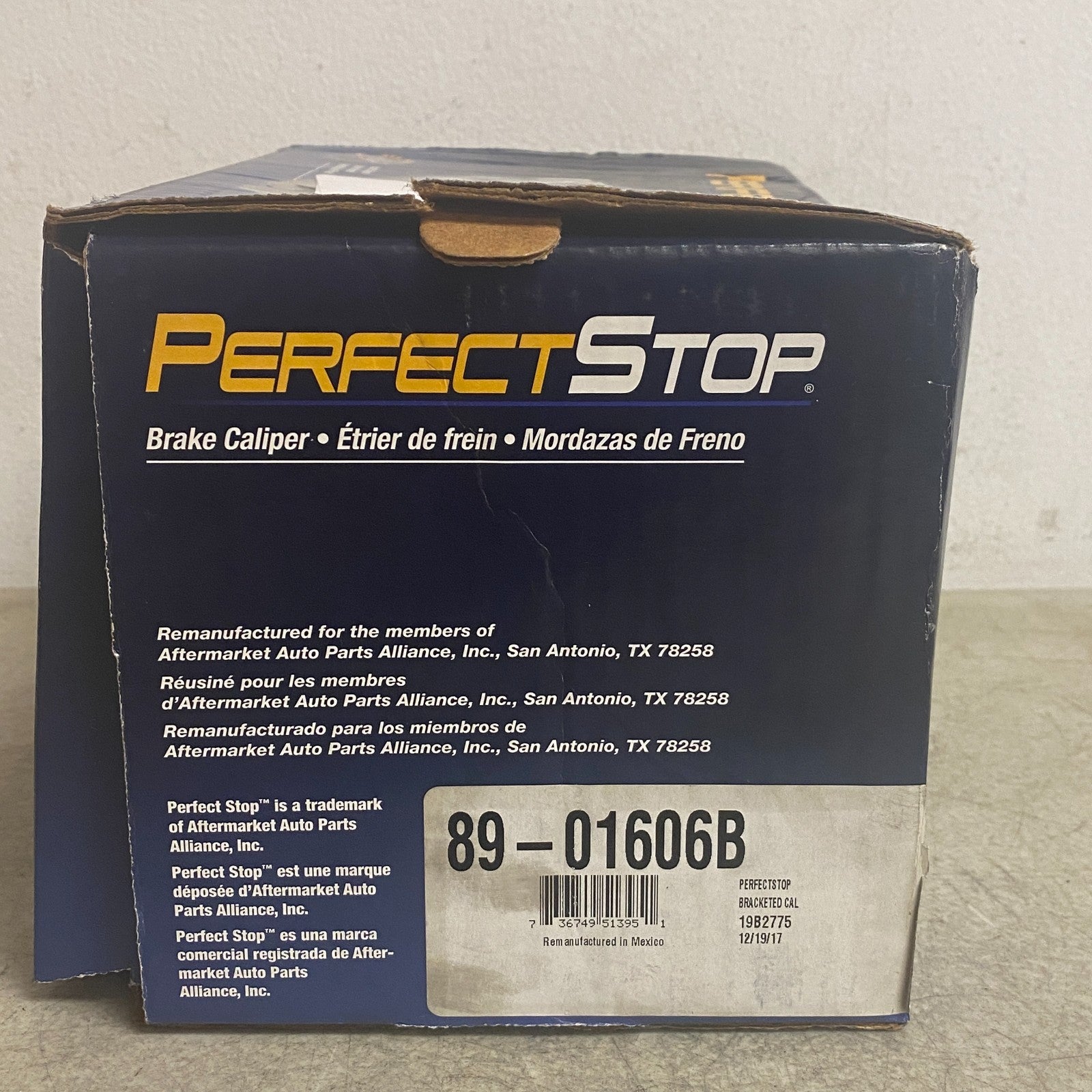 Perfect Stop 89-01606B REMAN Rear Disc Brake Caliper w Bracket