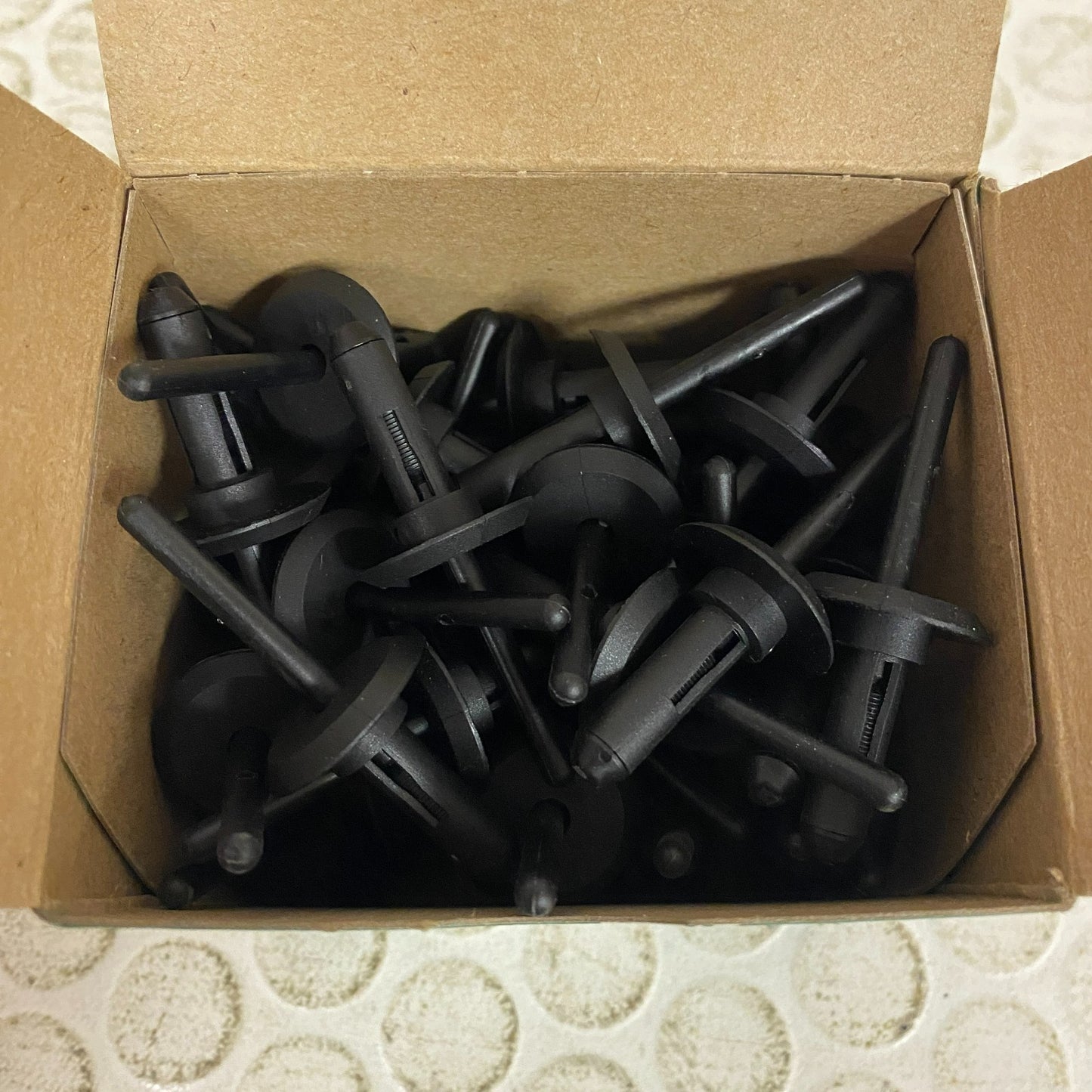 Auveco Nylon Rivet GM Black 1/4″ Hole 2‑3/16″ Length 15488 50 Count