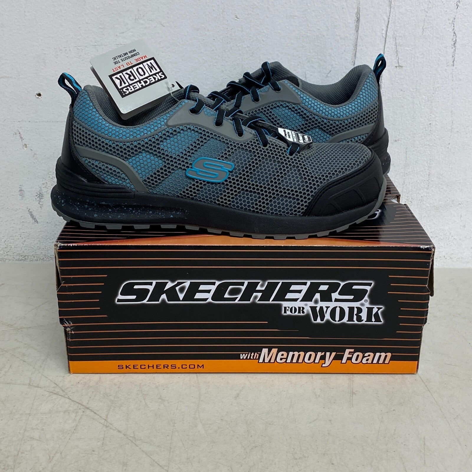 Skechers Women's Bulkin Lyndale Work Composite Toe Shoes Size 8.5 77273/GYAQ