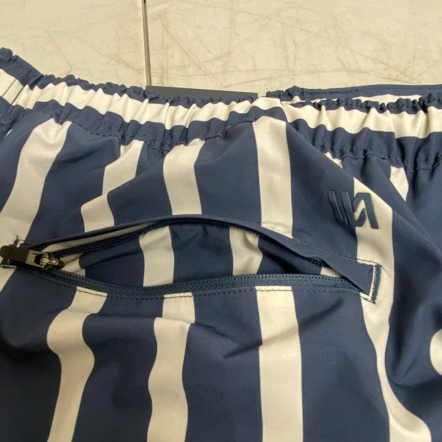 VRST Mens 5" Resort Short Print Navy/White Stripe Summer Stylish  MAX2004645P