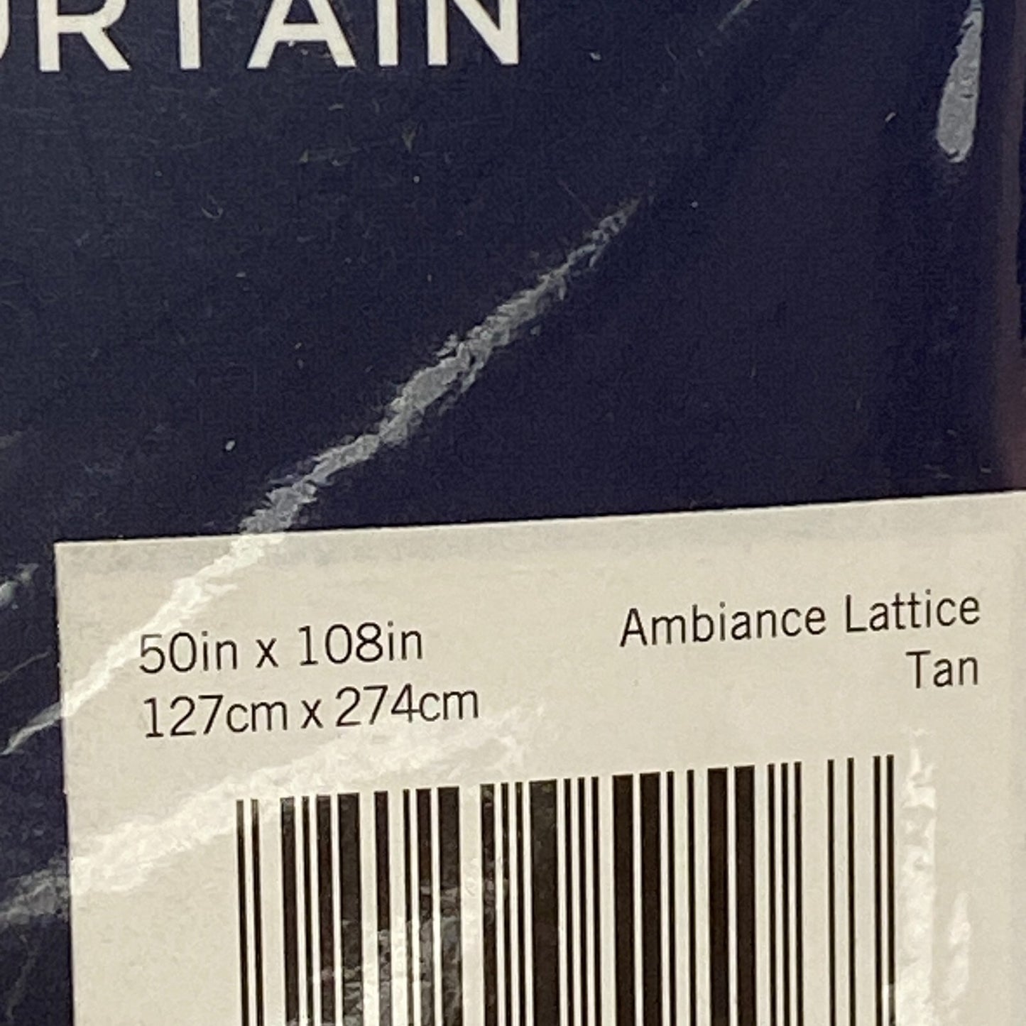 Eclipse Grommet Fleece Lined Insulating Curtain 50in x 108in Ambiance Lattice...
