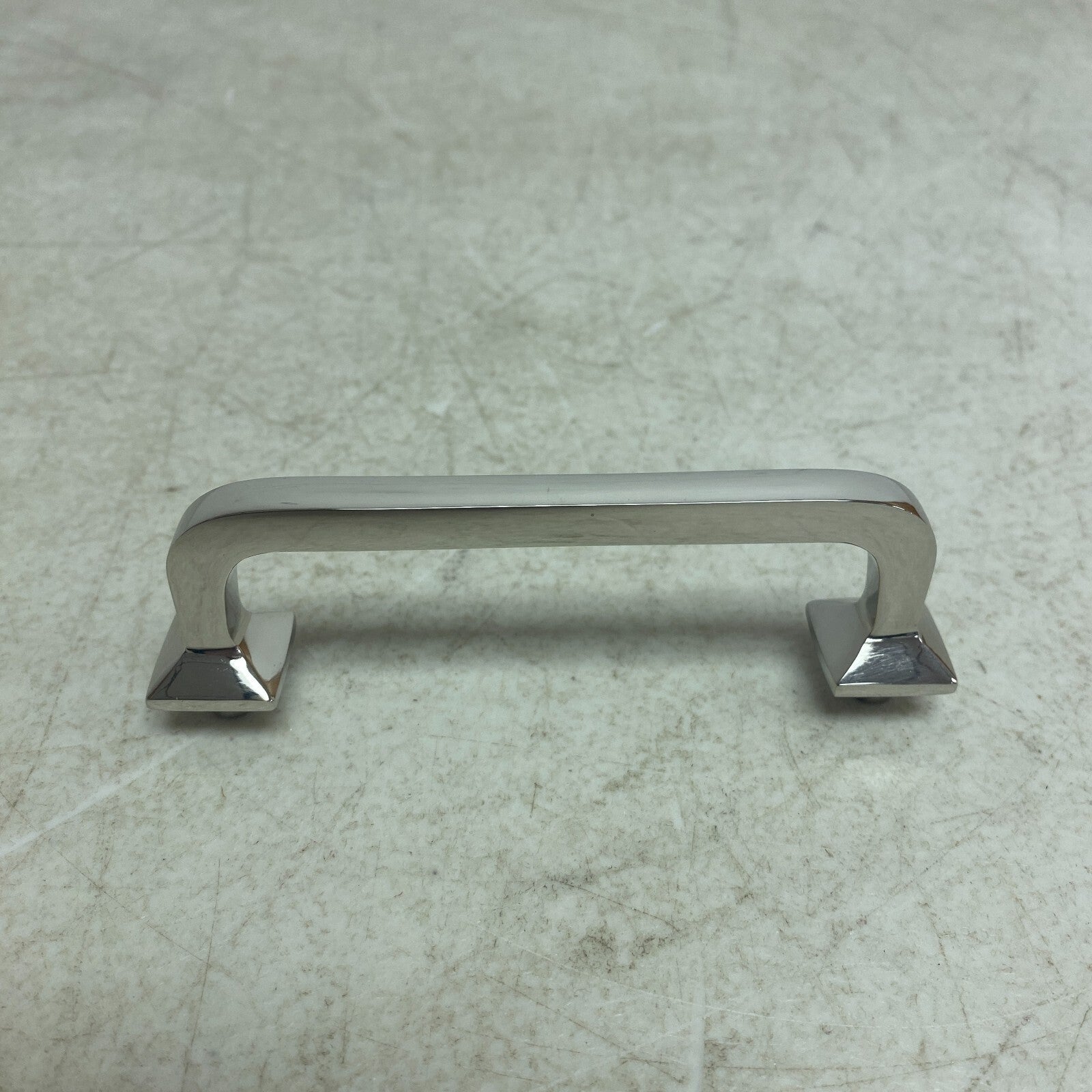 Signature Hardware 4'' Klein Solid Brass Cabinet Pull - Polished Nickel