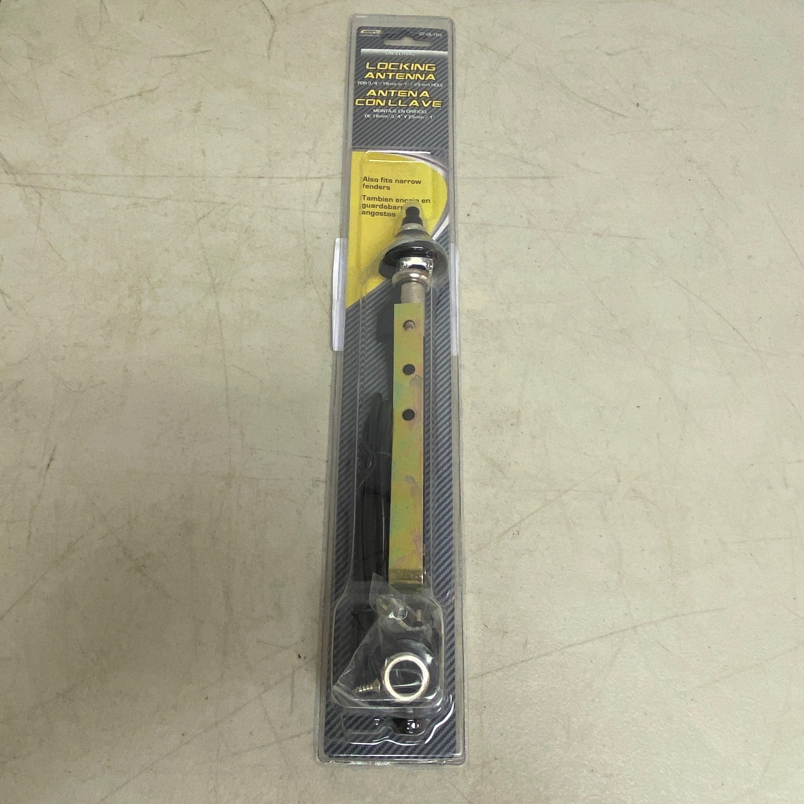 Metra 44-UL10 Universal Locking Retractable Car Antenna  1″ Hole Black